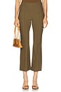 view 1 of 6 CALÇA FLARE CROPPED PINTUCK in Cypress