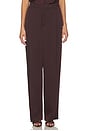 view 1 of 6 Mid Rise Wide Leg Pleated Trouser in Fig