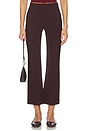 view 1 of 6 Mid Rise Pintuck Crop Flare Pant in Oxblood