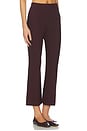 view 2 of 6 Mid Rise Pintuck Crop Flare Pant in Oxblood