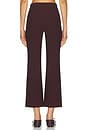 view 4 of 6 Mid Rise Pintuck Crop Flare Pant in Oxblood