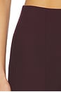 view 6 of 6 Mid Rise Pintuck Crop Flare Pant in Oxblood