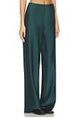 view 2 of 6 High Waist Fluid Satin Bias Pant in Juniper