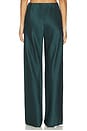 view 4 of 6 High Waist Fluid Satin Bias Pant in Juniper