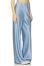 view 2 of 6 High Waist Fluid Satin Bias Pant in Pacific