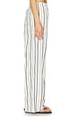 view 3 of 6 Resort Stripe Drawstring Pull On Pant in White & Black