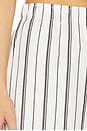 view 6 of 6 Resort Stripe Drawstring Pull On Pant in White & Black
