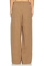 view 4 of 6 Mid Rise Cotton Drawstring Pant in Almondine