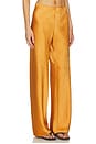 view 2 of 6 High Waist Satin Bias Pant in Clementine