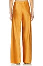 view 4 of 6 High Waist Satin Bias Pant in Clementine