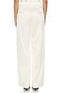 view 4 of 6 High Waist Satin Trouser in Flax