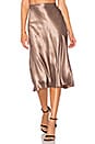 view 1 of 4 Satin Flare Skirt in Coffee