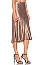 view 2 of 4 Satin Flare Skirt in Coffee