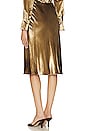 view 3 of 4 Velvet Short Slip Skirt in Gold Shadow
