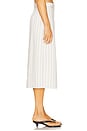view 2 of 6 Seedling Stripe Wrap Skirt in Off White & Marigold