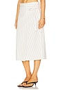 view 3 of 6 Seedling Stripe Wrap Skirt in Off White & Marigold