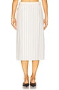 view 4 of 6 Seedling Stripe Wrap Skirt in Off White & Marigold