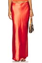view 1 of 6 Satin Maxi Skirt in Burnt Orchid