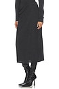 view 3 of 6 Waist Draped Midi Skirt in Dark Heather Grey