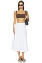 view 5 of 6 Scarf Tie Skirt in Optic White