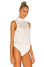 view 3 of 5 Draped Turtleneck Bodysuit in Chiffon