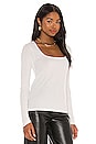 view 2 of 4 Long Sleeve Square Neck Top in Off White