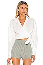 view 1 of 4 Slim Fitted Wrap Shirt in Optic White