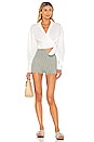 view 4 of 4 Slim Fitted Wrap Shirt in Optic White