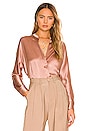 view 1 of 4 Band Collar Blouse in Blush & Cream
