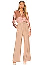 view 4 of 4 Band Collar Blouse in Blush & Cream