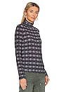 view 2 of 4 Plaid Printed Long Sleeve Turtleneck in Coastal
