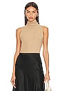 view 1 of 4 Sleeveless Turtleneck in Cashew