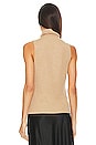 view 3 of 4 Sleeveless Turtleneck in Cashew