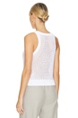 view 3 of 4 Mesh Stitch Tank in Optic White
