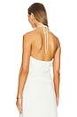 view 3 of 4 Slit Neck Halter Top in Off White