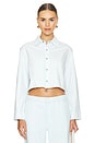 view 1 of 4 Spring Twill Cropped Shirt in Celestine