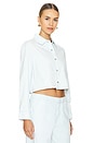 view 2 of 4 Spring Twill Cropped Shirt in Celestine