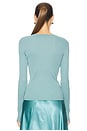 view 3 of 4 RAS DE COU RIB LONG SLEEVE in Jade Sea