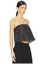 view 3 of 6 Trellis Strapless Tie Back Top in Black & Cream