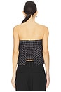 view 4 of 6 Trellis Strapless Tie Back Top in Black & Cream