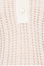 view 5 of 5 Waffle Knit Henley Top in White Sand