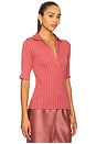 view 2 of 4 Elbow Sleeve Polo in Peony Wood