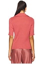 view 3 of 4 Elbow Sleeve Polo in Peony Wood