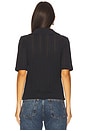 view 3 of 4 Elbow Sleeve Polo Top in Coastal Blue