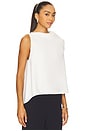 view 2 of 4 A-line Asymmetrical Draped Top in Off White
