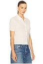 view 2 of 4 Collared Button Up Top in Off White
