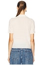 view 3 of 4 Collared Button Up Top in Off White