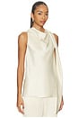 view 2 of 4 Fluid Satin Scarf Top in Bona
