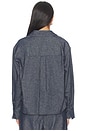 view 3 of 4 Cropped Long Sleeve Shirt in Indigo