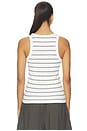 view 3 of 4 Stripe Scoop Neck Tank in Herb Combo